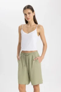 DeFacto High Waist Short Hem belmando Shorts - Image 3