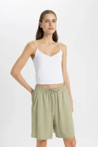 DeFacto High Waist Short Hem belmando Shorts - Image 4