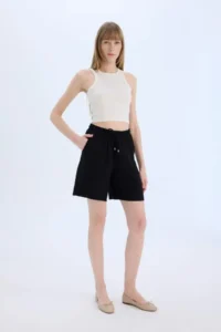 DeFacto High Waist Short Hem belmando Shorts - Image 2