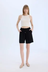 DeFacto High Waist Short Hem belmando Shorts - Image 3