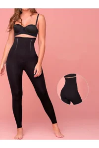MİSTİRİK Fury Model Firming Corset Sports Tights High Waist Silicone Waist Circumference Black Color