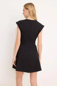 TRENDYOLMiLLA Black Arched Skirt Opened at Waist Mini Flexible Weaving Dress - Image 4