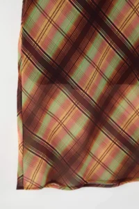 Trendyol Curve Multicolored Siphon Midi Plaid/Checkered Weaving Plus Size Skirt - Image 6