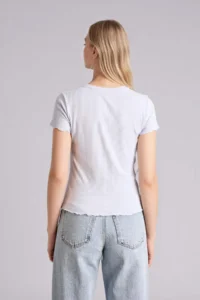 DeFacto Fitted Crew Neck Ribbed Camisole Short Sleeve T-Shirt - Image 5