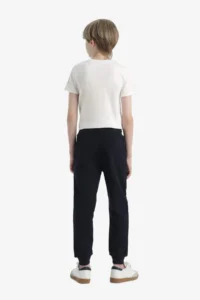 DeFacto Boy's Navy Blue Elastic Waist Pocket School Jogger Sweatpants - Image 6