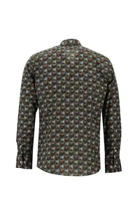 Kiğılı Long Sleeve Printed slim Fit Narrow Kesim Cotton Shirt - Image 2