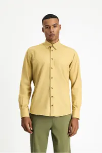 Kiğılı Long Sleeve Slim Fit Slim Fit Lumberjack Sports Cotton Button-down Collar Shirt - Image 4