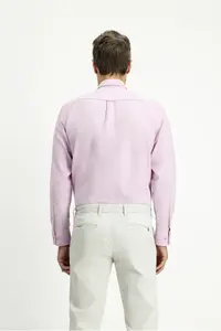 Kiğılı Long Sleeve Regular Fit Sports Cotton Button-down Collar Oxford Shirt - Image 4