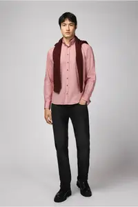 Kiğılı Long Sleeve Regular Fit Sports Cotton Button-down Collar Oxford Shirt - Image 2