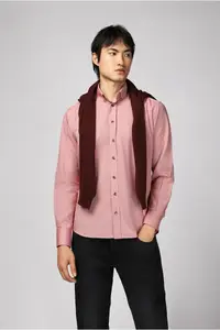 Kiğılı Long Sleeve Regular Fit Sports Cotton Button-down Collar Oxford Shirt - Image 3