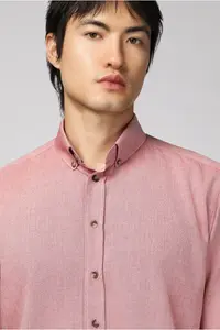 Kiğılı Long Sleeve Regular Fit Sports Cotton Button-down Collar Oxford Shirt - Image 4
