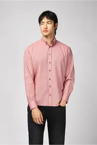 Kiğılı Long Sleeve Regular Fit Sports Cotton Button-down Collar Oxford Shirt - Image 5