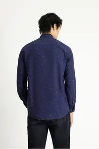 Kiğılı Long Sleeve Regular Fit Printed Sports Cotton Button-down Collar Shirt - Image 5