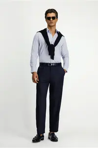 Kiğılı Long Sleeve slim Fit Narrow Kesim Printed Cotton Shirt - Image 2