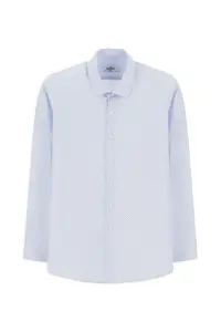 Kiğılı Long Sleeve slim Fit Narrow Kesim Printed Cotton Shirt - Image 7
