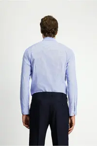 Kiğılı Long Sleeve slim Fit Narrow Kesim Printed Cotton Shirt - Image 5