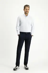 Kiğılı Long Sleeve Slim Fit Slim Fit Cotton Striped Classic Shirt