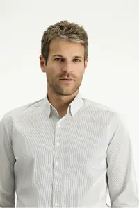 Kiğılı Long Sleeve Slim Fit Slim Fit Cotton Striped Classic Shirt - Image 3