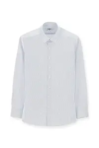 Kiğılı Long Sleeve Slim Fit Slim Fit Cotton Striped Classic Shirt - Image 6