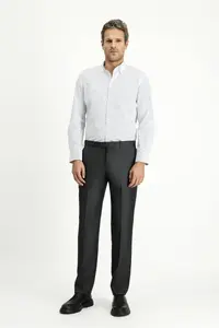 Kiğılı Long Sleeve Slim Fit Slim Fit Classic Striped Cotton Shirt - Image 2