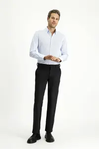Kiğılı Long Sleeve Slim Fit Slim Fit Classic Striped Cotton Shirt