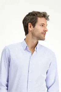 Kiğılı Long Sleeve Slim Fit Slim Fit Classic Plaid Cotton Shirt - Image 3