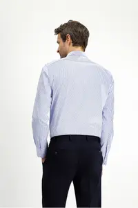Kiğılı Long Sleeve Slim Fit Slim Fit Classic Plaid Cotton Shirt - Image 4