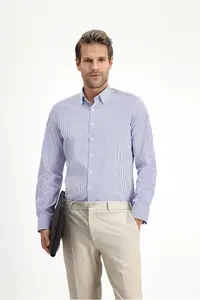 Kiğılı Long Sleeve Slim Fit Slim Fit Classic Plaid Cotton Shirt