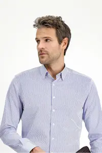 Kiğılı Long Sleeve Slim Fit Slim Fit Classic Plaid Cotton Shirt - Image 3