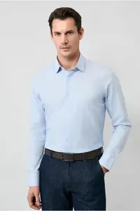 Kiğılı Long Sleeve Slim Fit Slim Fit Cotton Classic Striped Shirt - Image 5