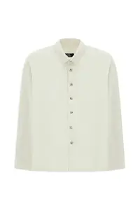 Kiğılı Long Sleeve Oversized Thick Ribbed Cotton Shirt - Image 6
