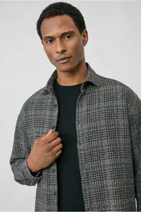 Kiğılı Long Sleeve Oversize Extra Comfortable Fit Plaid Cotton Lumberjack Winter Shirt - Image 2