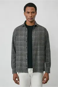 Kiğılı Long Sleeve Oversize Extra Comfortable Fit Plaid Cotton Lumberjack Winter Shirt - Image 3