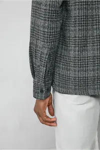 Kiğılı Long Sleeve Oversize Extra Comfortable Fit Plaid Cotton Lumberjack Winter Shirt - Image 6