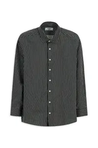 Kiğılı Long Sleeve Regular Fit Striped Cotton Shirt - Image 6