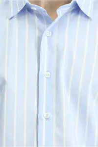 Kiğılı Long Sleeve Regular Fit Striped Cotton Shirt - Image 6