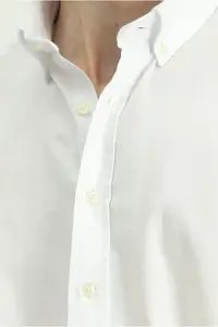 Kiğılı Long Sleeve Regular Fit Oxford Button Collar Cotton Shirt - Image 6