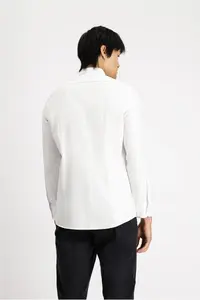Kiğılı Long Sleeve slim Fit Narrow Kesim dobby Cotton Shirt - Image 4