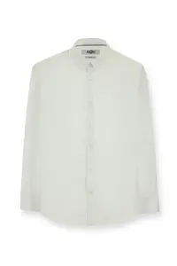Kiğılı Long Sleeve slim Fit Narrow Kesim dobby Cotton Shirt - Image 6