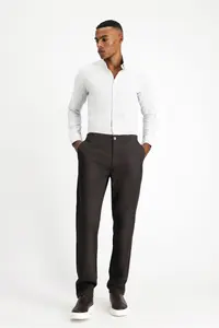Kiğılı Long Sleeve Slim Fit Slim Fit Patterned Classic Cotton Shirt - Image 2