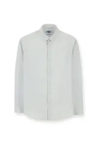 Kiğılı Long Sleeve Slim Fit Slim Fit Patterned Classic Cotton Shirt - Image 6