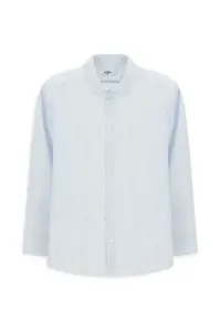 Kiğılı Long Sleeve Slim Fit Slim Fit Classic Patterned Cotton Shirt - Image 6