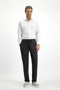 Kiğılı Long Sleeve Slim Fit Slim Fit Classic Patterned Cotton Shirt - Image 2
