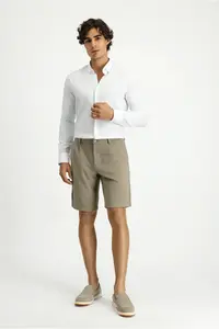 Kiğılı Techno-Line Long Sleeve Slim Fit Slim Fit Cotton Patterned Shirt - Image 2