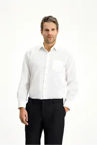Kiğılı Long Sleeve Classical Patterned Non Iron Cotton Shirt