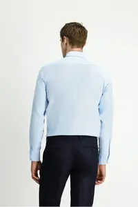 Kiğılı Long Sleeve Regular Fit Patterned Cotton Button Collar Oxford Shirt - Image 5