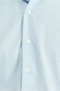 Kiğılı Long Sleeve Regular Fit Patterned Cotton Button Collar Oxford Shirt - Image 6