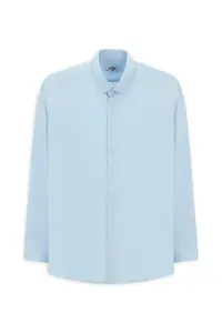 Kiğılı Long Sleeve Regular Fit Patterned Cotton Button Collar Oxford Shirt - Image 7