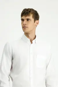 Kiğılı Long Sleeve Classical Patterned Cotton Shirt - Image 3