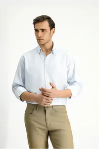 Kiğılı Long Sleeve Classical Patterned Cotton Shirt - Image 3